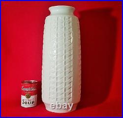 16 MID CENTURY MODERN german white atomic vtg floor vase keramic art pottery