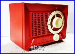 1950 Lang Plaskon Mid Century Atomic Age AM Vintage Radio Restored Excellent
