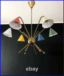 1950, s ATOMIC ITALIAN CEILING LIGHT CHANDELIER STILNOVO ARREDOLUCE MID CENTURY 1950, s ATOMIC ITALIAN CEILING LIGHT CHANDELIER STILNOVO ARREDOLUCE MID CENTURY