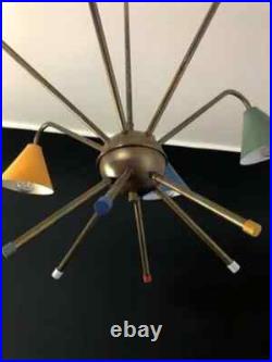 1950, s ATOMIC ITALIAN CEILING LIGHT CHANDELIER STILNOVO ARREDOLUCE MID CENTURY 1950, s ATOMIC ITALIAN CEILING LIGHT CHANDELIER STILNOVO ARREDOLUCE MID CENTURY