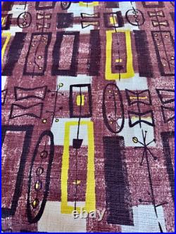 1950's Atomic Tiki Hawaiian Mid Century Beatnik Barkcloth Vintage Fabric PILLOW