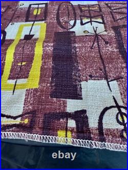 1950's Atomic Tiki Hawaiian Mid Century Beatnik Barkcloth Vintage Fabric PILLOW