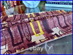1950's Atomic Tiki Hawaiian Mid Century Beatnik Barkcloth Vintage Fabric PILLOW
