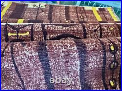 1950's Atomic Tiki Hawaiian Mid Century Beatnik Barkcloth Vintage Fabric PILLOW