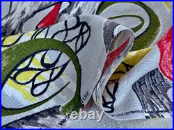 1950s Amoeba Galaxies Collide Mid Century Atomic Barkcloth Vintage Fabric PILLOW 1950s Amoeba Galaxies Collide Mid Century Atomic Barkcloth Vintage Fabric PILLOW