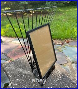 1950s Large Wire Frame Atomic Midcentury 8x10 Art Deco Retro Abstract Metal