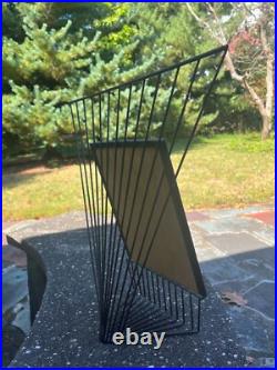 1950s Large Wire Frame Atomic Midcentury 8x10 Art Deco Retro Abstract Metal