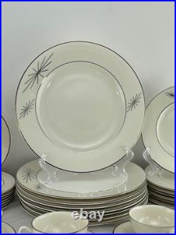 1960's MID CENTURY ATOMIC Syracuse China POLARIS Place Settings 37 Piece Set