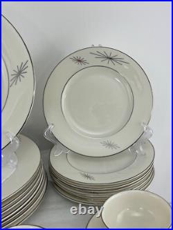 1960's MID CENTURY ATOMIC Syracuse China POLARIS Place Settings 37 Piece Set