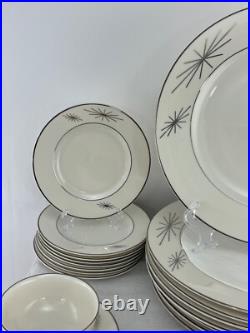 1960's MID CENTURY ATOMIC Syracuse China POLARIS Place Settings 37 Piece Set