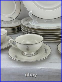 1960's MID CENTURY ATOMIC Syracuse China POLARIS Place Settings 37 Piece Set