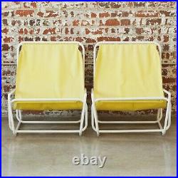 1960s Mid Century Pool Patio Sling Beautiful Set of Lounge Modern Atomic Chairs