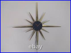 1960s RETRO Mid Century Modern JETSONS Starburst Suburst Atomic Wall Clock 37