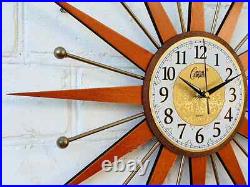 22 Wall Clock Starburst George Nelson Style 1970s Gold Clock Vintage Modern 22 Wall Clock Starburst George Nelson Style 1970s Gold Clock Vintage Modern