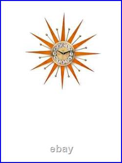 25 Wall Clock Starburst George Nelson Style 1970s Gold Clock Vintage Modern 25 Wall Clock Starburst George Nelson Style 1970s Gold Clock Vintage Modern