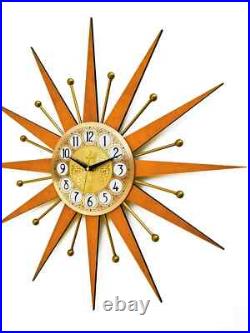 25 Wall Clock Starburst George Nelson Style 1970s Gold Clock Vintage Modern 25 Wall Clock Starburst George Nelson Style 1970s Gold Clock Vintage Modern