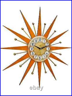 25 Wall Clock Starburst George Nelson Style 1970s Gold Clock Vintage Modern 25 Wall Clock Starburst George Nelson Style 1970s Gold Clock Vintage Modern