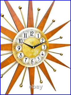 25 Wall Clock Starburst George Nelson Style 1970s Gold Clock Vintage Modern 25 Wall Clock Starburst George Nelson Style 1970s Gold Clock Vintage Modern