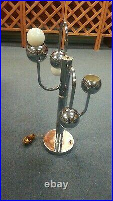 2 Sputnik Chrome MID Century Modern Atomic Table Lamp! Lighting Space 60s