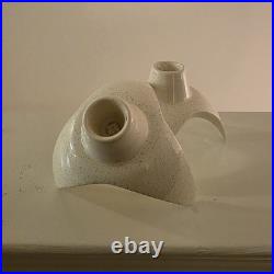 2 Unique Mid Century 1950s Franciscan Ware 3.5 Atomic Starburst Candle Holders