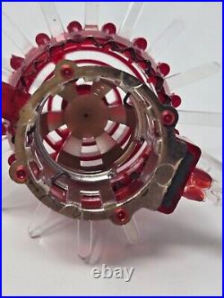 2 Vintage Spinner Christmas Ornaments Sputnik Atomic UFO Star MCM Merry Glow