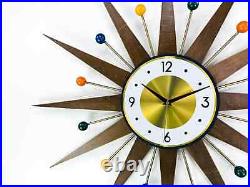 3026Colorful Balls Atomic Wall Starburst Clock George Nelson Style 1970s 3026Colorful Balls Atomic Wall Starburst Clock George Nelson Style 1970s