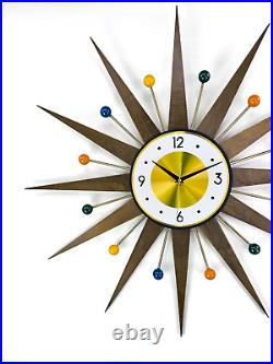 3026Colorful Balls Atomic Wall Starburst Clock George Nelson Style 1970s 3026Colorful Balls Atomic Wall Starburst Clock George Nelson Style 1970s