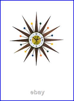 3026Colorful Balls Atomic Wall Starburst Clock George Nelson Style 1970s 3026Colorful Balls Atomic Wall Starburst Clock George Nelson Style 1970s