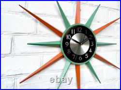 30Mid Century Modern Starburst Wall Clock by George Nelson Atomic Vintage Decor 30Mid Century Modern Starburst Wall Clock by George Nelson Atomic Vintage Decor