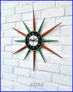 30Mid Century Modern Starburst Wall Clock by George Nelson Atomic Vintage Decor 30Mid Century Modern Starburst Wall Clock by George Nelson Atomic Vintage Decor