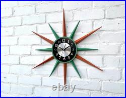 30Mid Century Modern Starburst Wall Clock by George Nelson Atomic Vintage Decor 30Mid Century Modern Starburst Wall Clock by George Nelson Atomic Vintage Decor