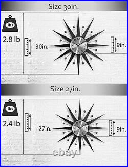 30 27 Mid-Century Modern Wall Clock George Nelson Inspired Retro Atomic Style 30 27 Mid-Century Modern Wall Clock George Nelson Inspired Retro Atomic Style