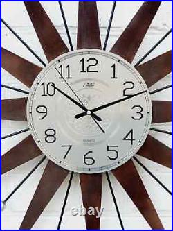 30 Ice Silver George Nelson Star Clock Vintage Modern Unique Mid-Century