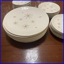 31 Piece Mid-Century Atomic Royal Ironstone Star Glow China Set