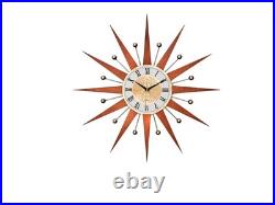 31 Starburst Wall Clock Mid Century Modern Retro Atomic Decor George Nelson