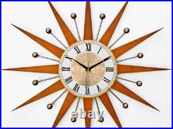 31 Starburst Wall Clock Mid Century Modern Retro Atomic Decor George Nelson