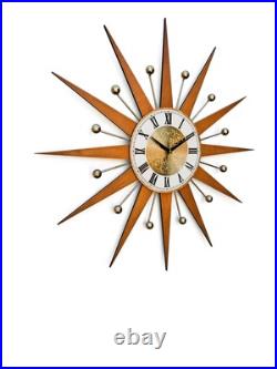 31 Starburst Wall Clock Mid Century Modern Retro Atomic Decor George Nelson