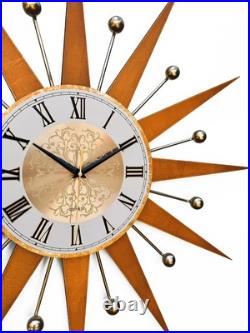 31 Starburst Wall Clock Mid Century Modern Retro Atomic Decor George Nelson