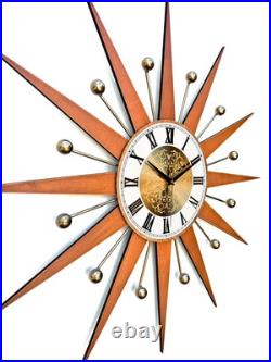 31 Starburst Wall Clock Mid Century Modern Retro Atomic Decor George Nelson