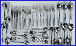 38 SUPERIOR Stainless AURORA NIGHT SKY FLATWARE ATOMIC Stars Mid Century Modern