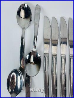 38 SUPERIOR Stainless AURORA NIGHT SKY FLATWARE ATOMIC Stars Mid Century Modern