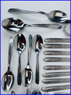 38 SUPERIOR Stainless AURORA NIGHT SKY FLATWARE ATOMIC Stars Mid Century Modern