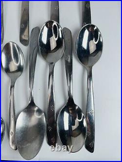 38 SUPERIOR Stainless AURORA NIGHT SKY FLATWARE ATOMIC Stars Mid Century Modern