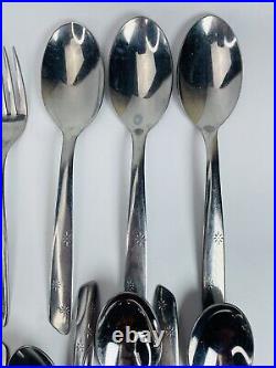 38 SUPERIOR Stainless AURORA NIGHT SKY FLATWARE ATOMIC Stars Mid Century Modern