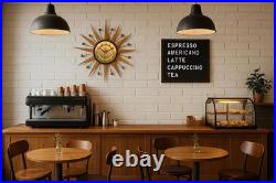 4 Mid Century Modern Starburst Wall Clock Retro Atomic George Nelson Style