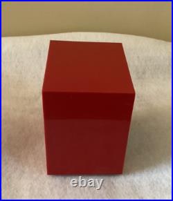 60s BULOVA Wind Up Alarm Clock MCM Atomic Space Age Mod Cube Japan Working