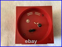 60s BULOVA Wind Up Alarm Clock MCM Atomic Space Age Mod Cube Japan Working