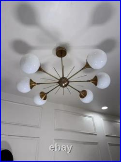 6-Arm Sputnik Chandelier Atomic Mid Century Modern Ceiling Light