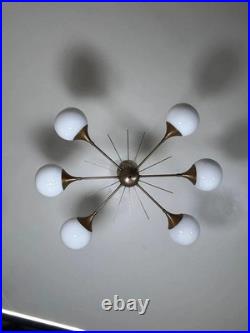 6-Arm Sputnik Chandelier Atomic Mid Century Modern Ceiling Light