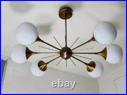 6-Arm Sputnik Chandelier Atomic Mid Century Modern Ceiling Light